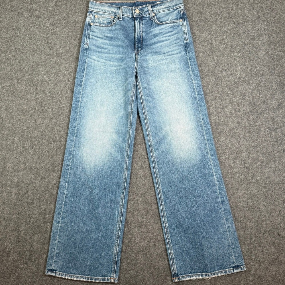 AYR The Secret Sauce Wide Leg Jeans Light Wash High Rise Size 27S Made in LA